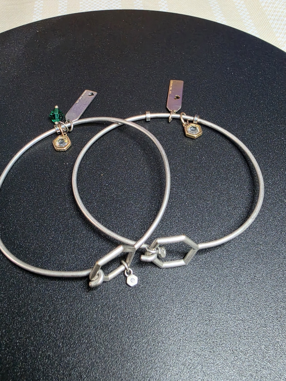 Origami Owl Core Collection Hexagon Charm Bangle Bracelet - Women Jewelry